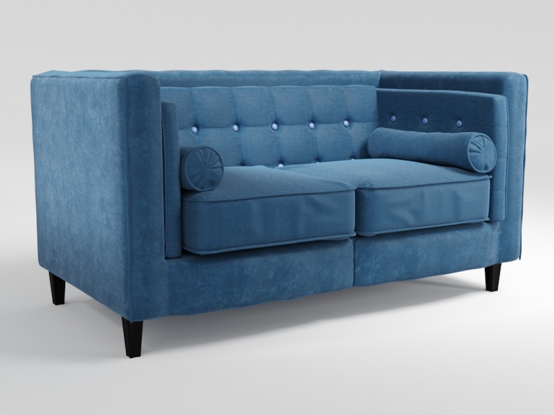 Velvet Sofa в 3d max corona render изображение