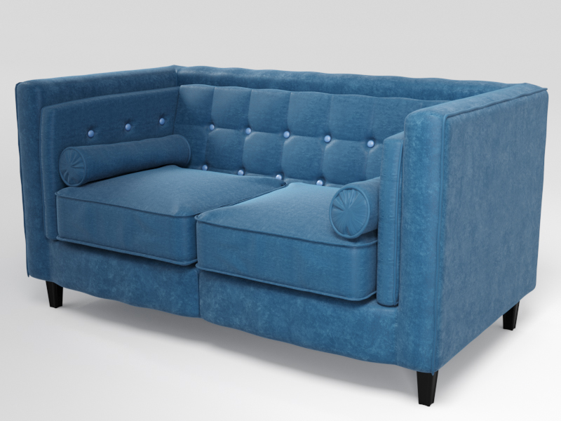 Samtsofa in 3d max corona render Bild