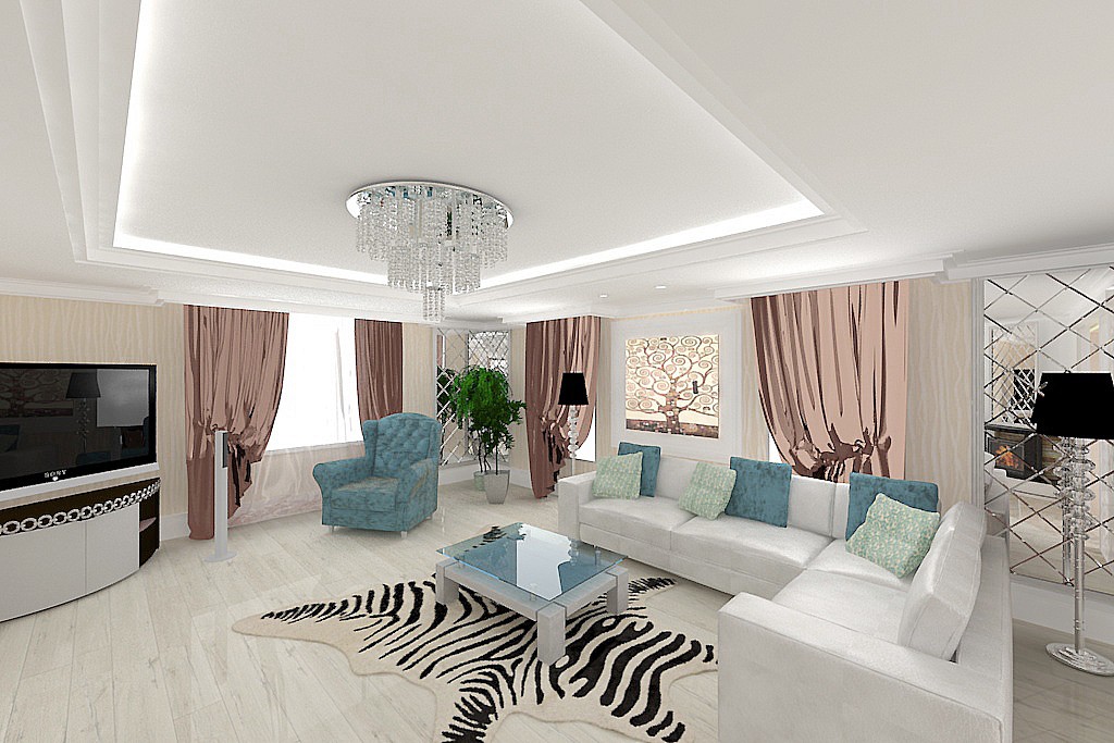 Wohnzimmer in 3d max vray Bild