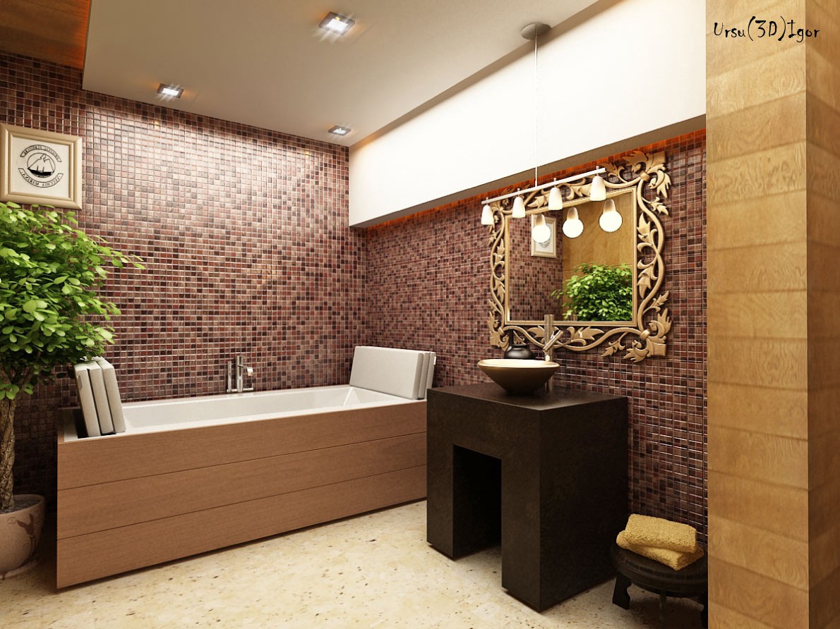 Bath in 3d max vray image