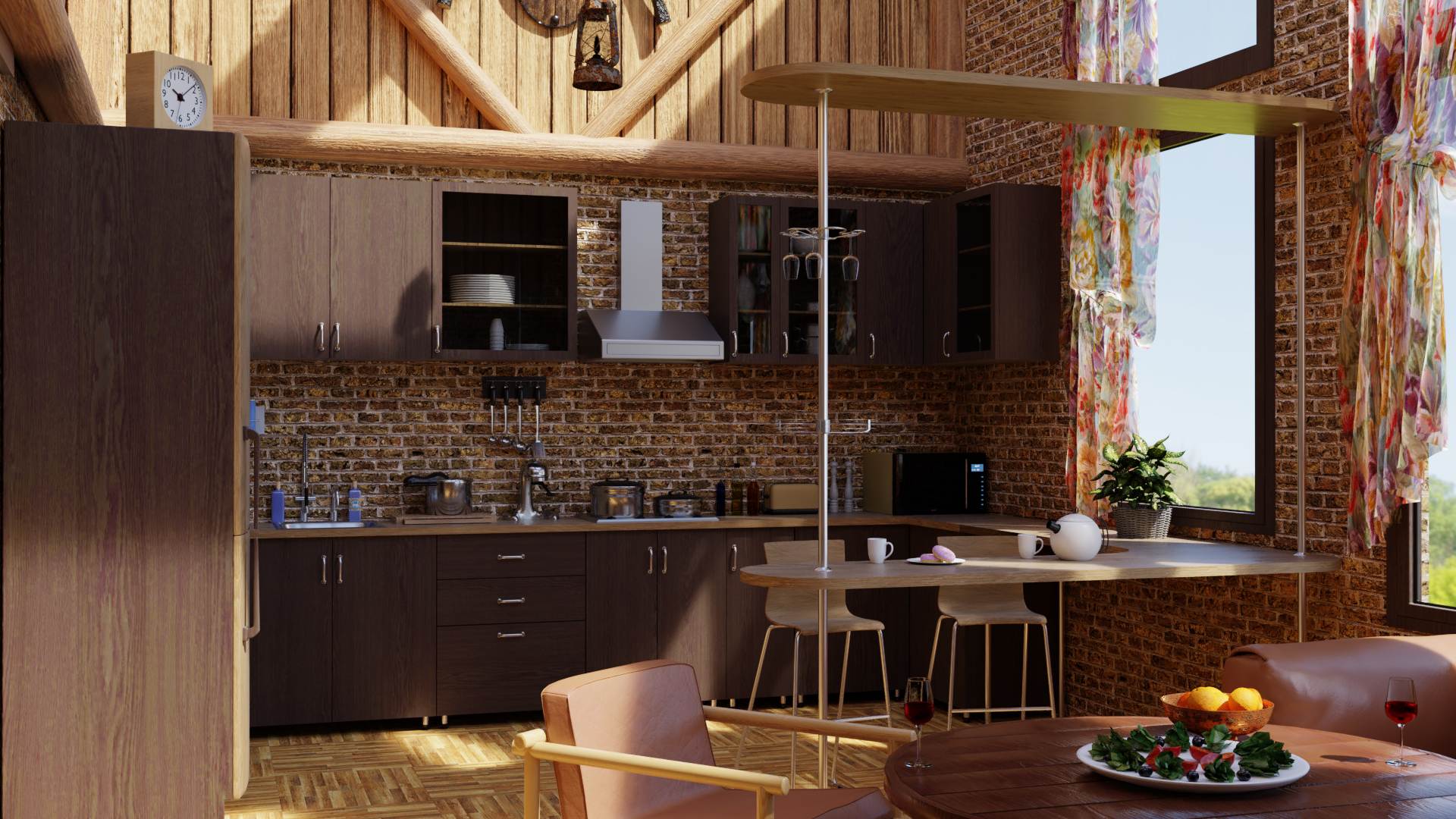 imagen de SALA DE ESTAR DE COCINA en Blender cycles render