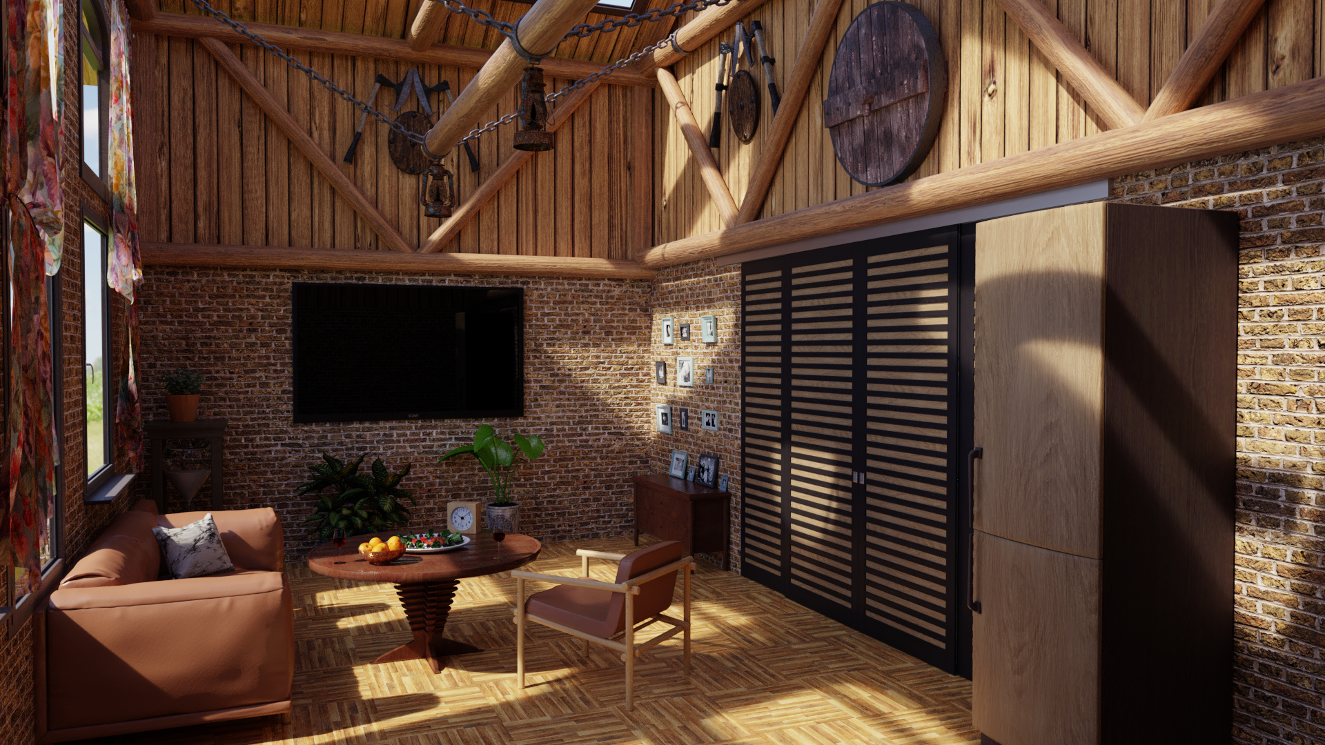 CUISINE LIVING ROOM в Blender cycles render изображение