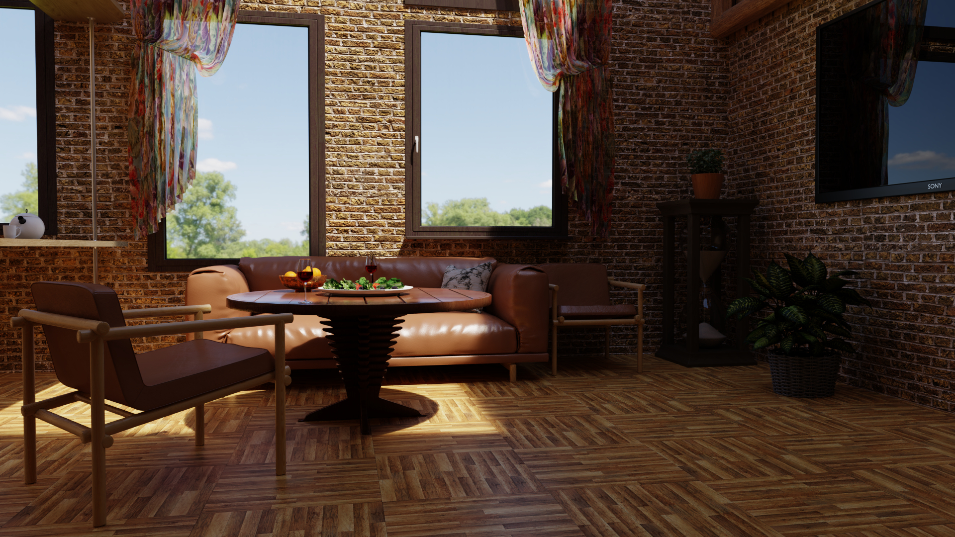 imagen de SALA DE ESTAR DE COCINA en Blender cycles render