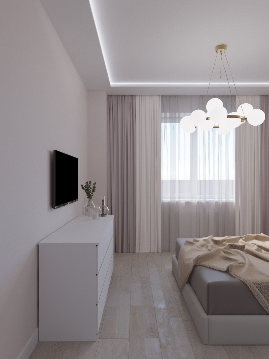 Yatak odası in 3d max corona render resim