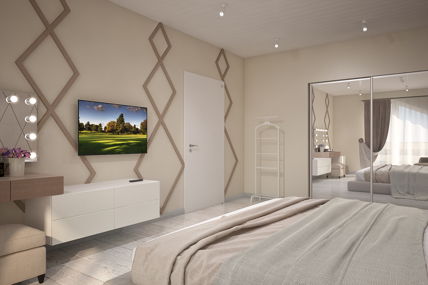 Camera da letto in 3d max vray 3.0 immagine