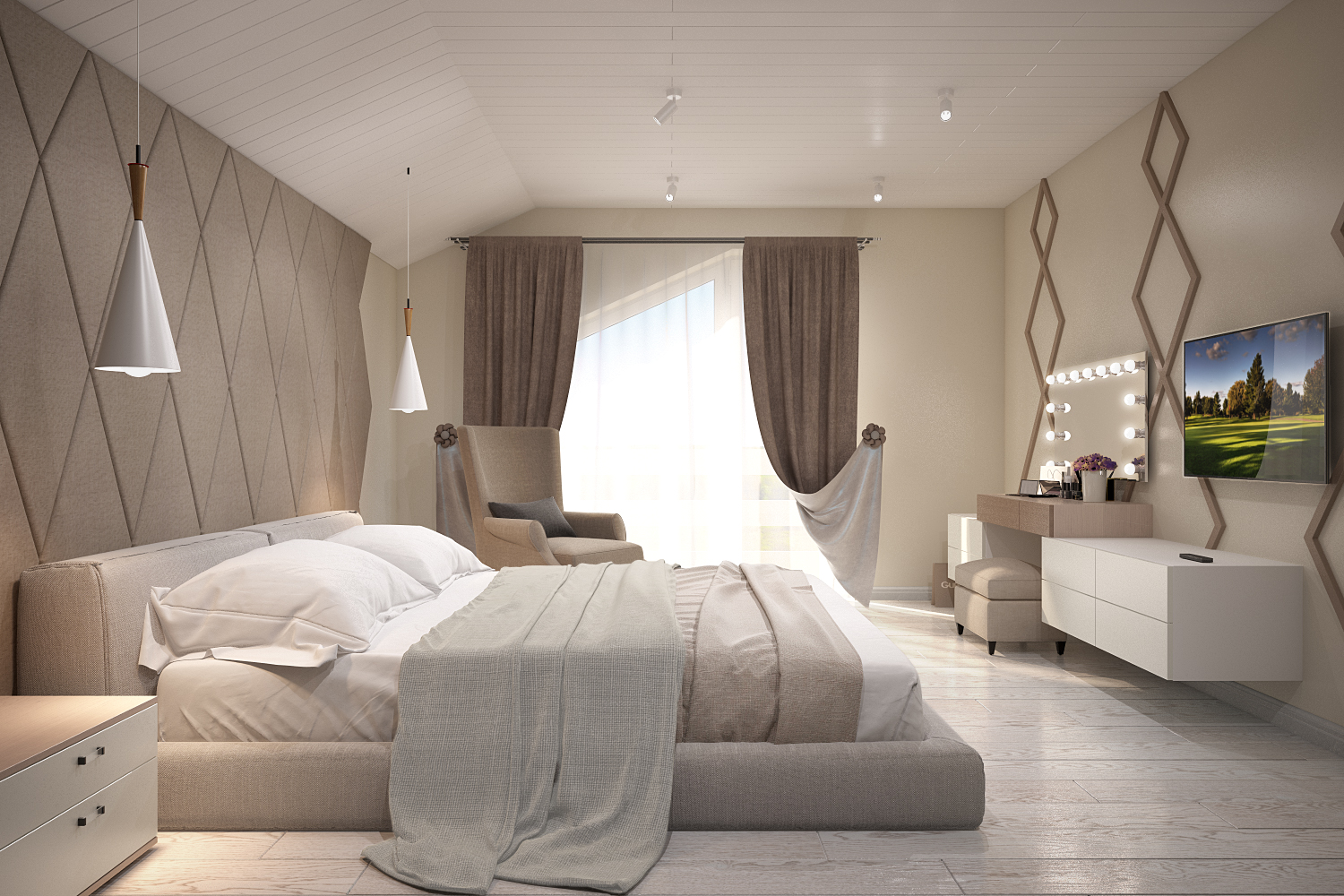 Camera da letto in 3d max vray 3.0 immagine