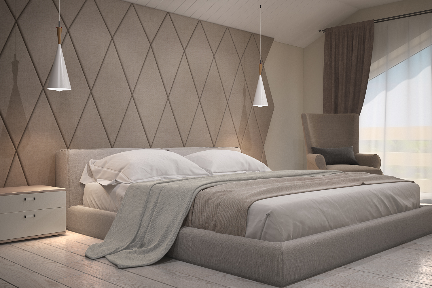 Camera da letto in 3d max vray 3.0 immagine