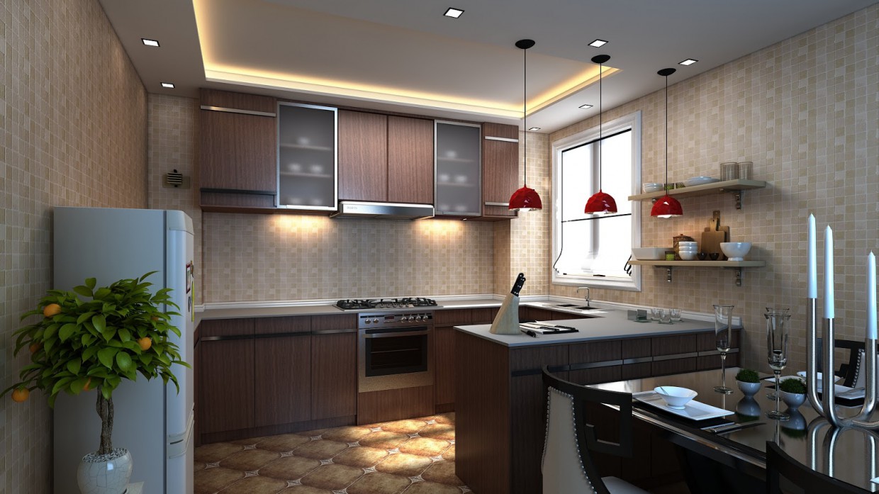 imagen de Diseño de cocina en 3d max vray 2.5