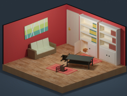 LowPoly Wohnzimmer