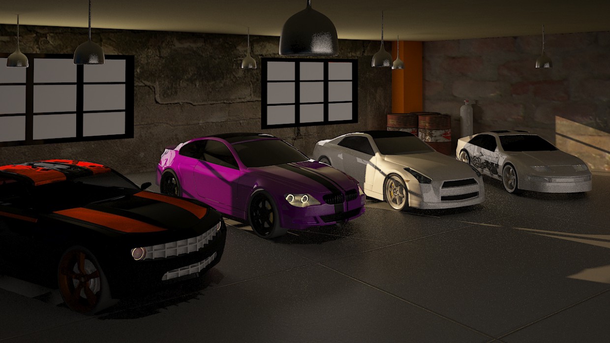 Garage in 3d max vray 3.0 image