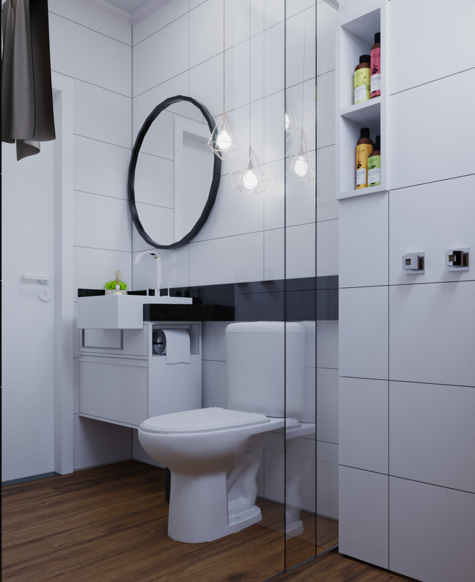 Toilette in 3d max corona render Bild