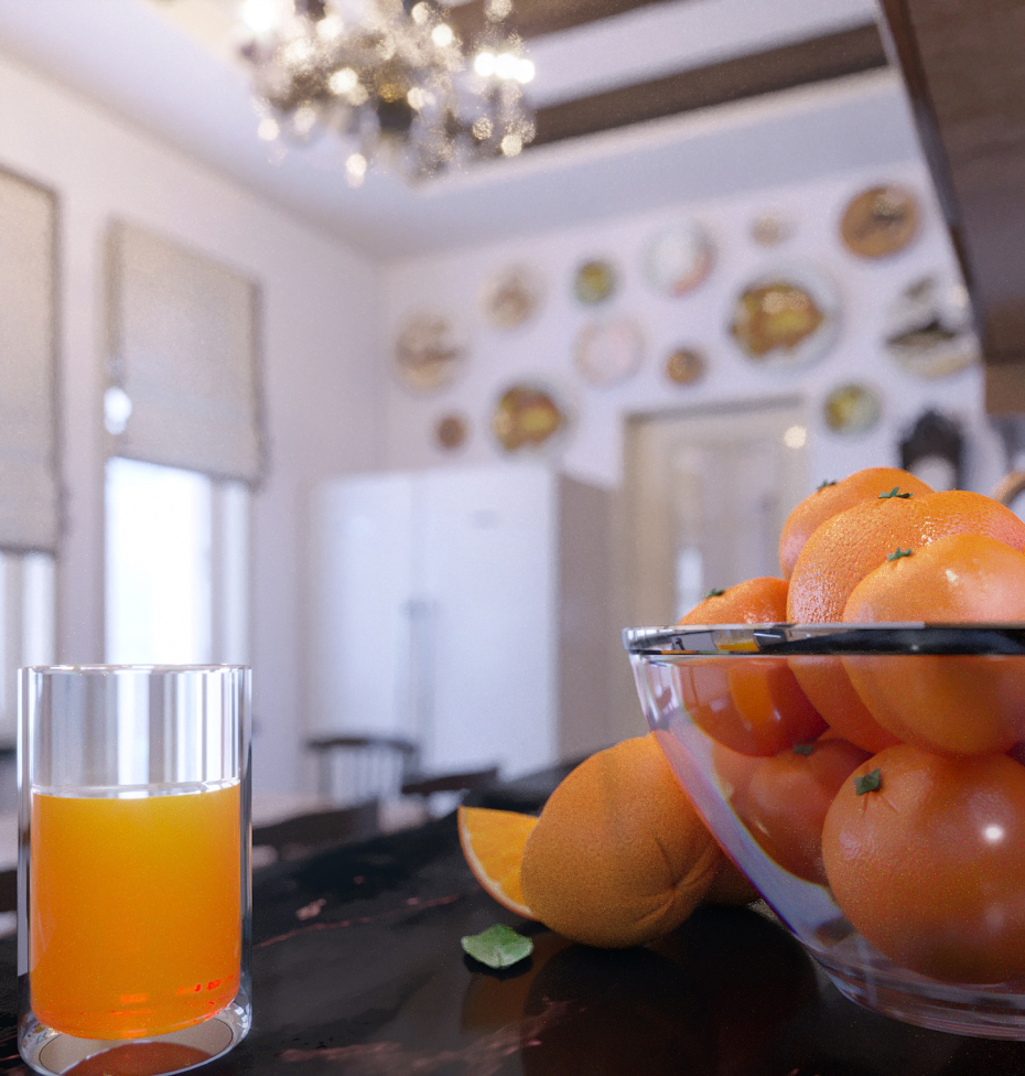 Et vous voilà, oranges! dans 3d max corona render image