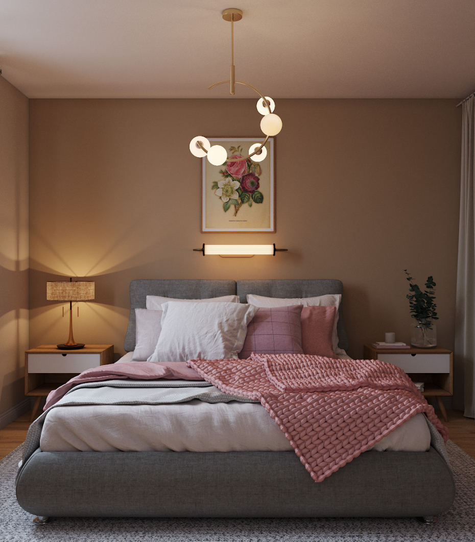 Bedroom in 3d max corona render image