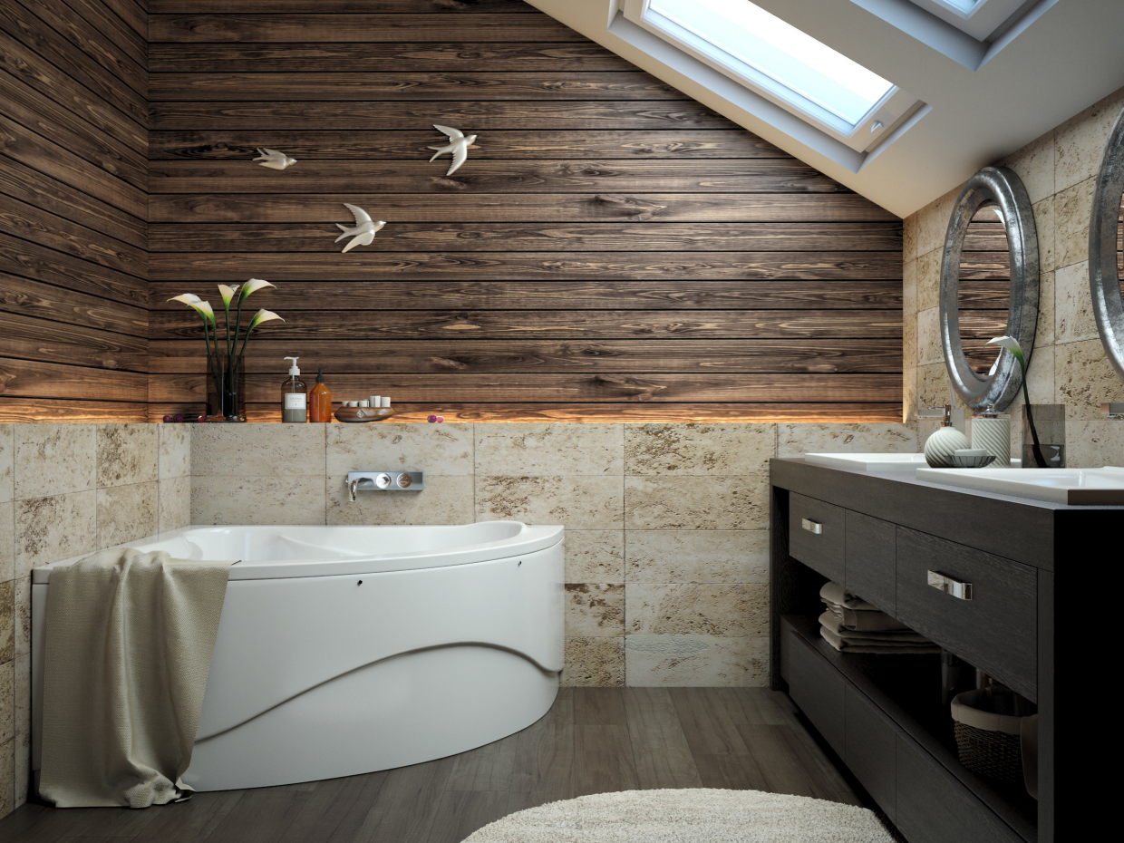 Bir banyo görselleştirilmesi in 3d max vray 3.0 resim