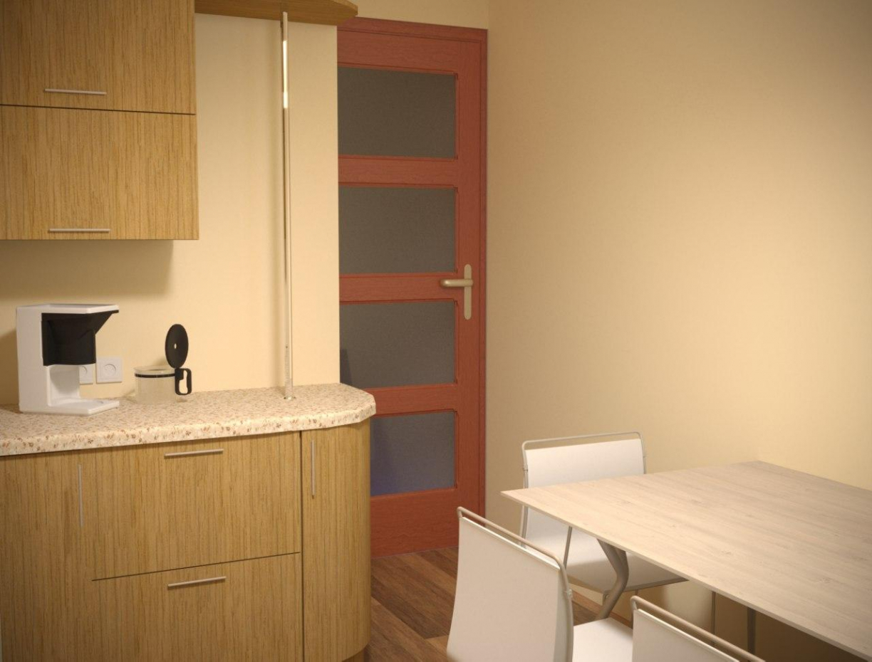 Kitchen in 3d max corona render image