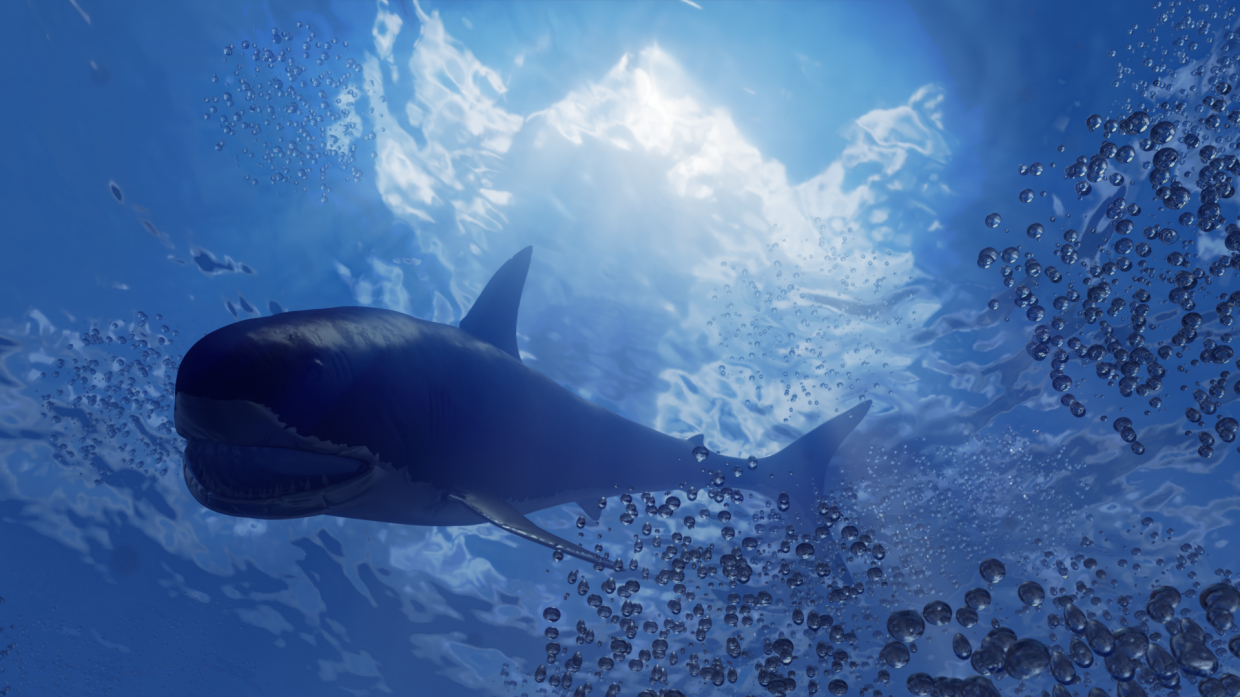 requin dans Blender cycles render image