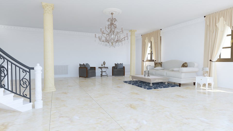 Ancien salon in 3d max vray Bild