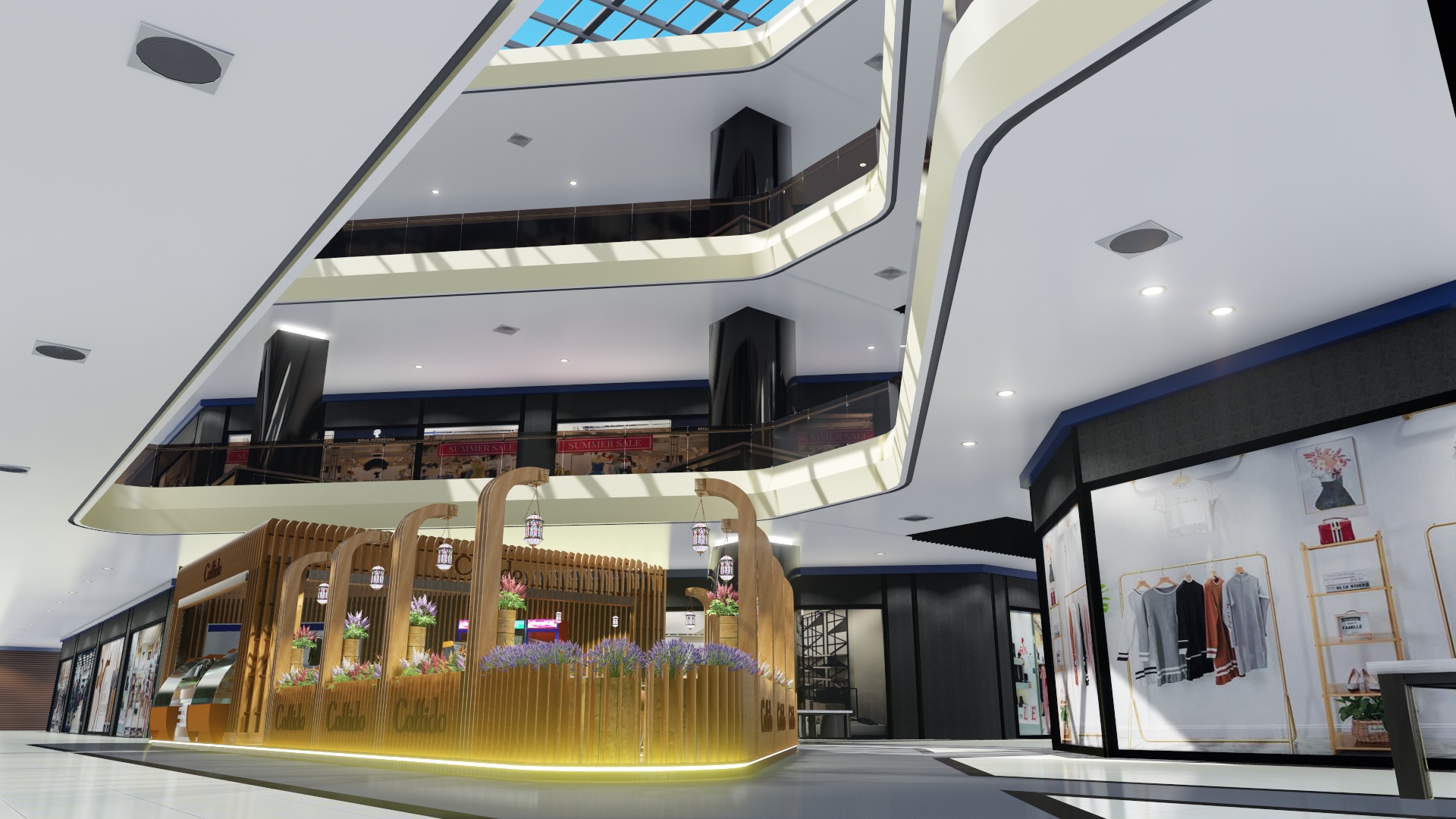 Presentazione video 3D della caffetteria Coffido nel prossimo centro commerciale e di intrattenimento. (Video allegato) in Cinema 4d Other immagine