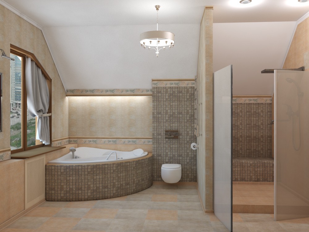 Bathroom Sartakova in 3d max vray image