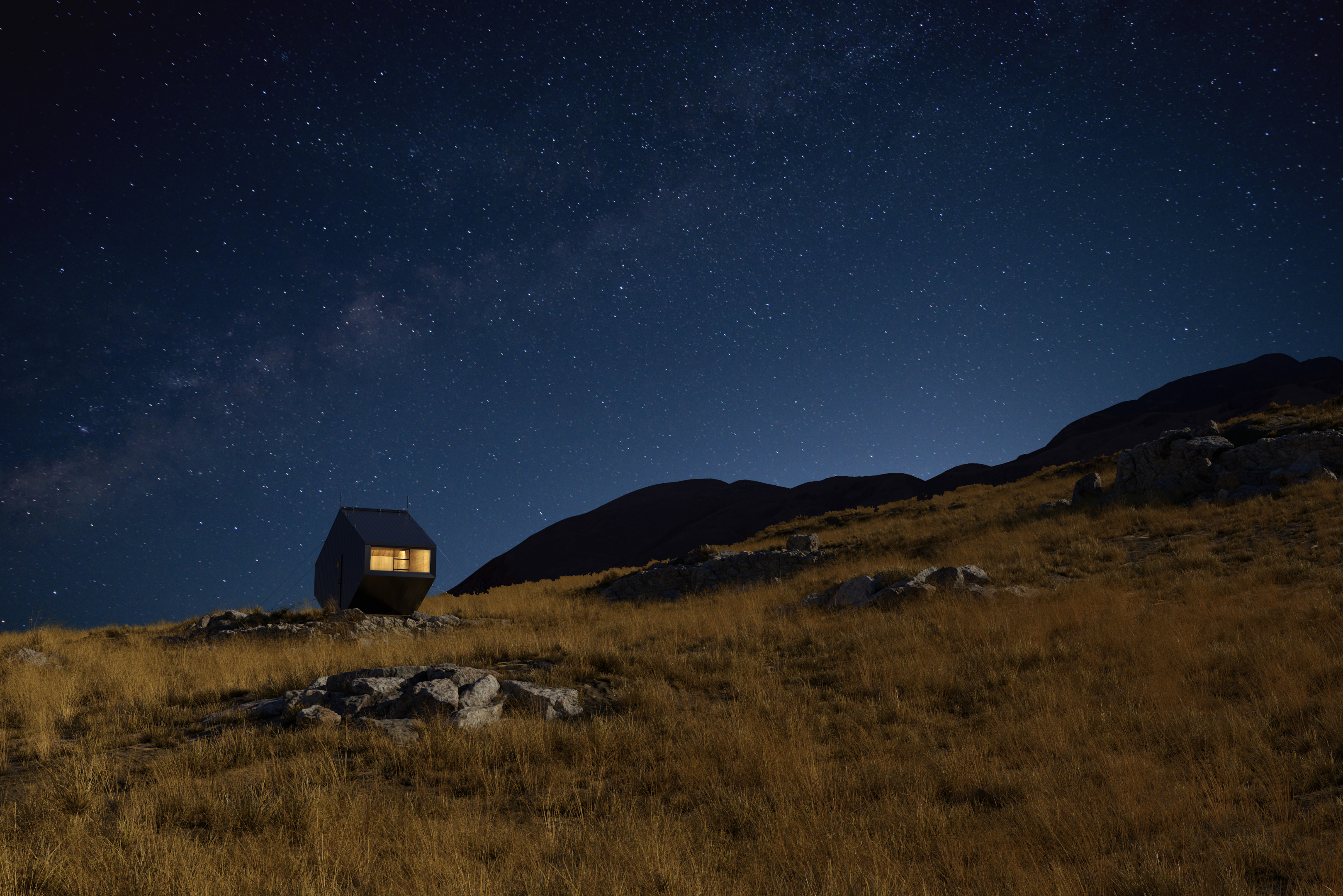 Cabane Bivouac Zoran Šimić dans 3d max corona render image