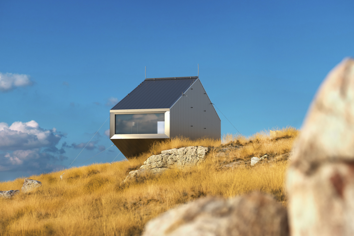 Cabane Bivouac Zoran Šimić dans 3d max corona render image