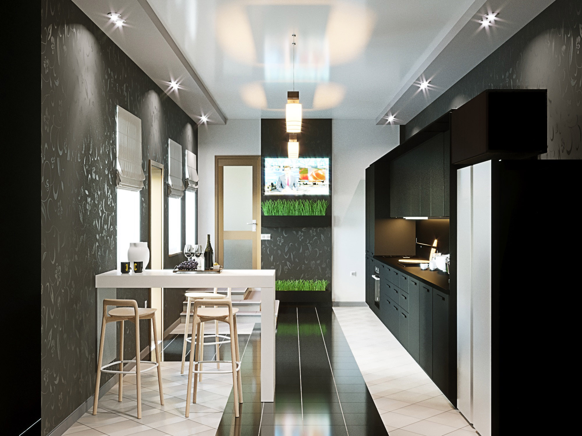 Cucina in una casa privata in ArchiCAD corona render immagine