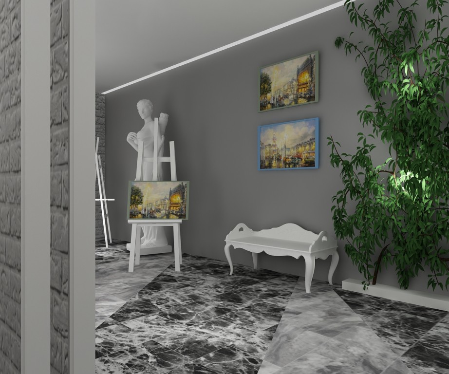 ricostruzione dell'edificio educativo in 3d max vray immagine