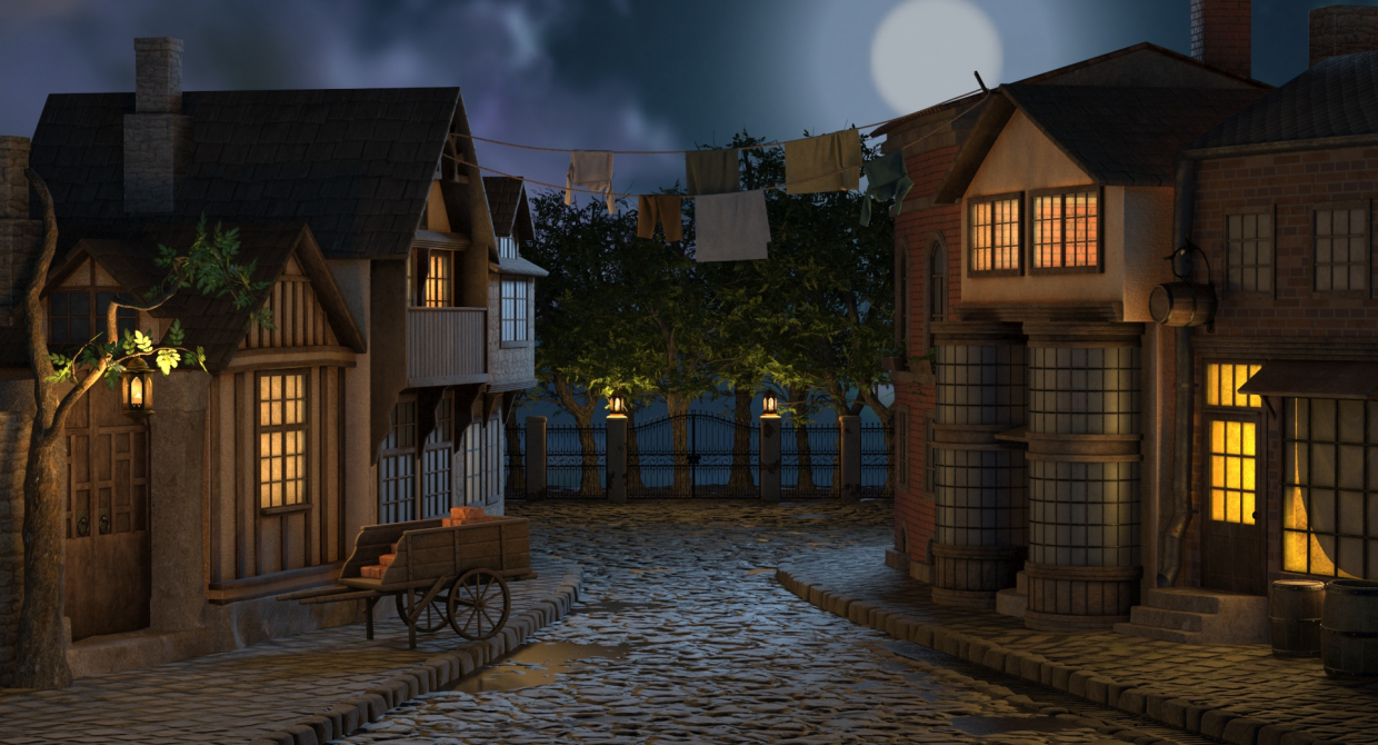 Cartoon Street in 3d max vray 3.0 immagine