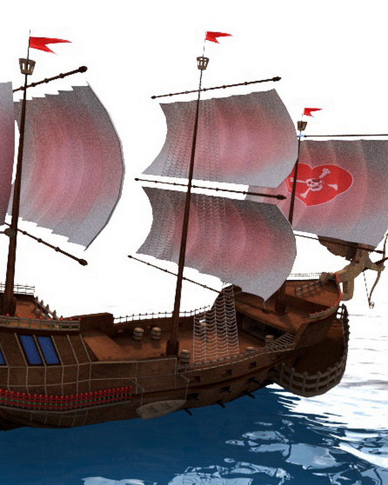 Valentine's ship in 3d max vray 3.0 image