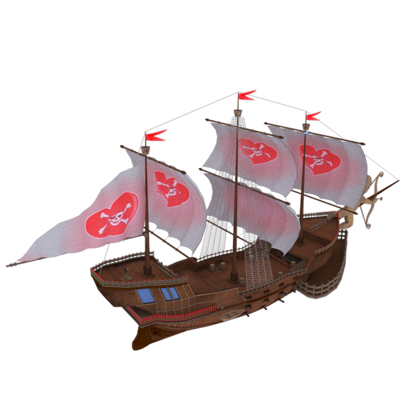 Valentine's ship in 3d max vray 3.0 image