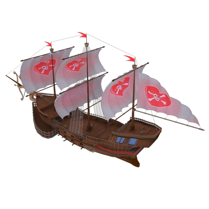 Valentine's ship in 3d max vray 3.0 image