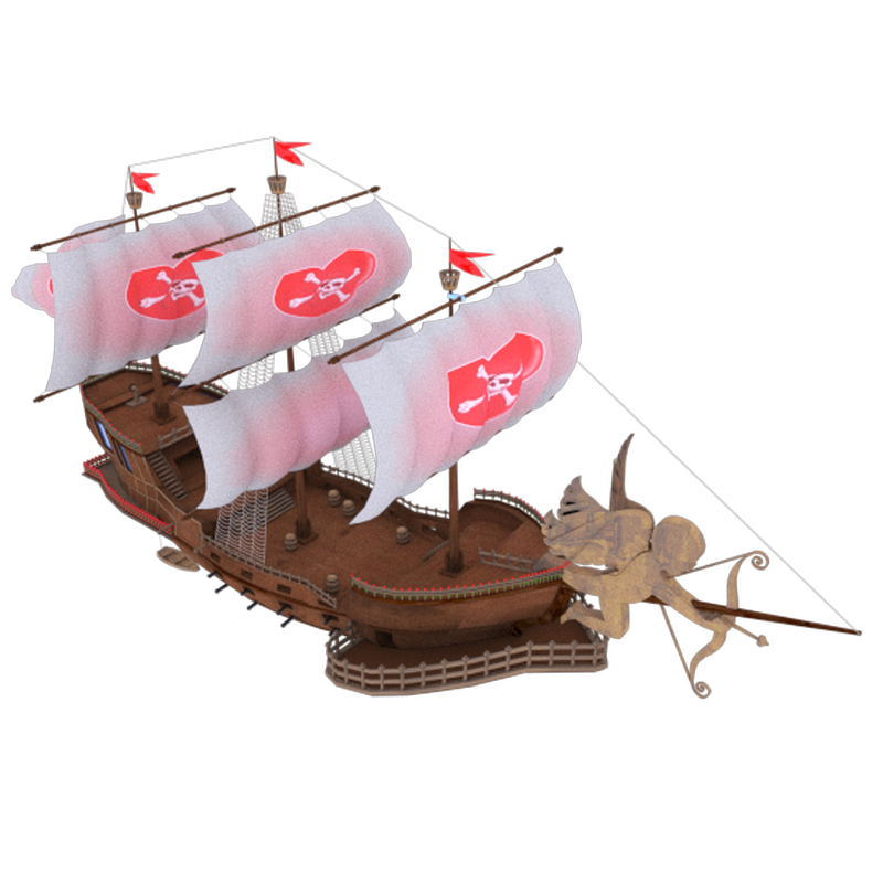 Valentine's ship in 3d max vray 3.0 image