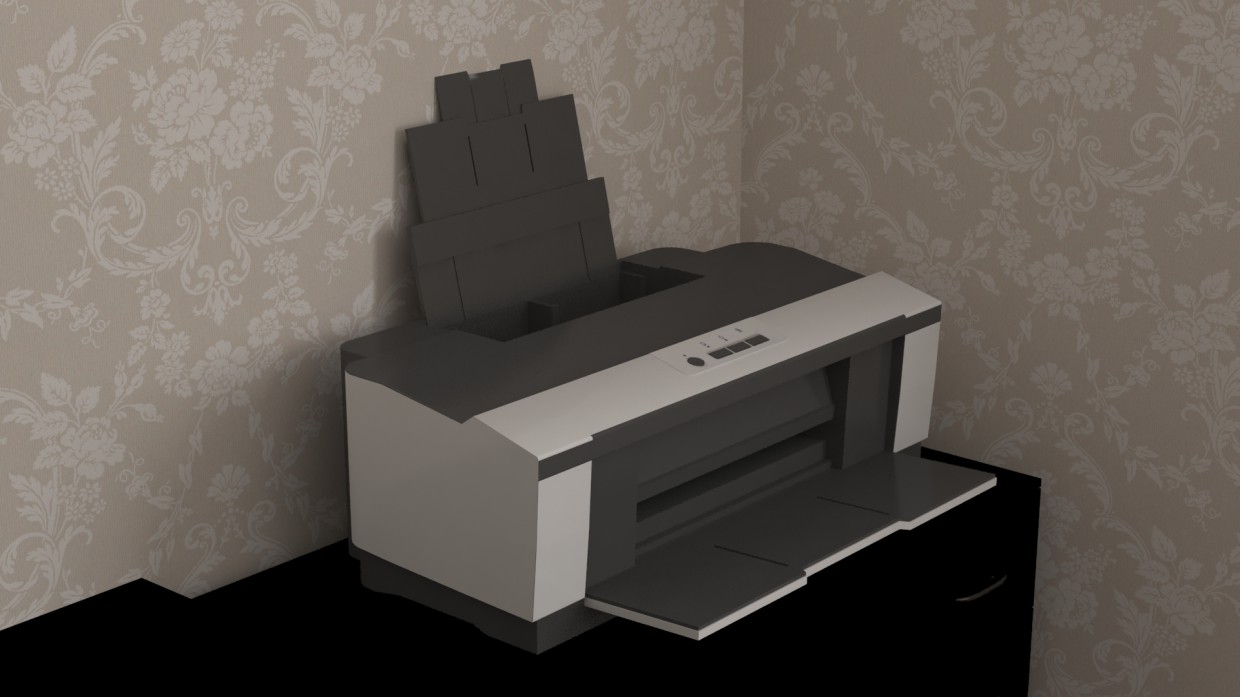 Printer in 3d max vray image