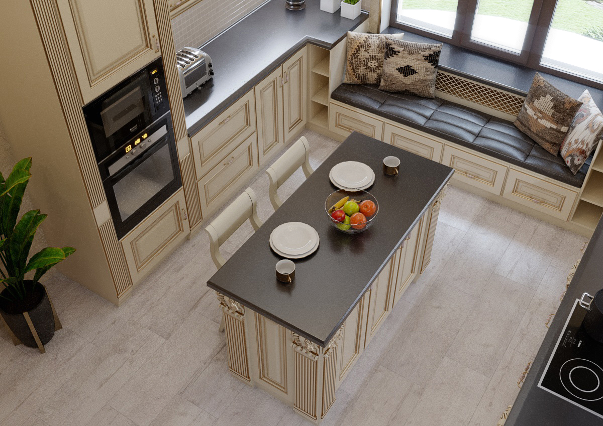 Kitchen in 3d max corona render image