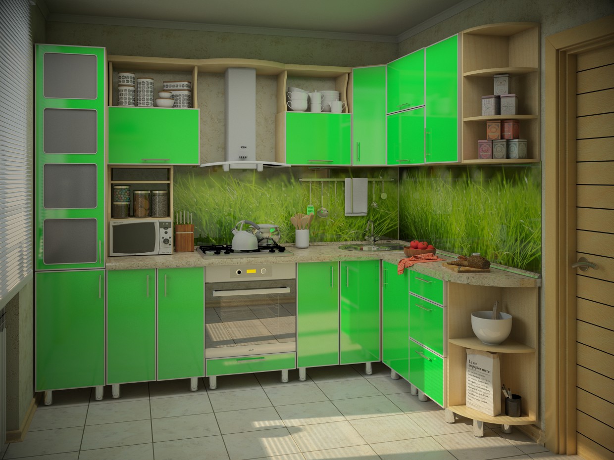 Coin cuisine dans 3d max vray image