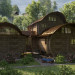 Lauf Haus in 3d max corona render Bild