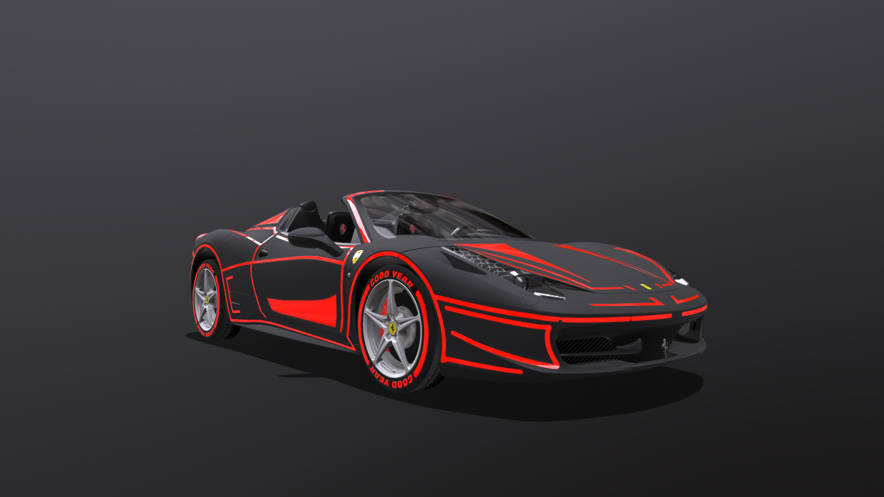 Araignée Ferrari dans Maya corona render image