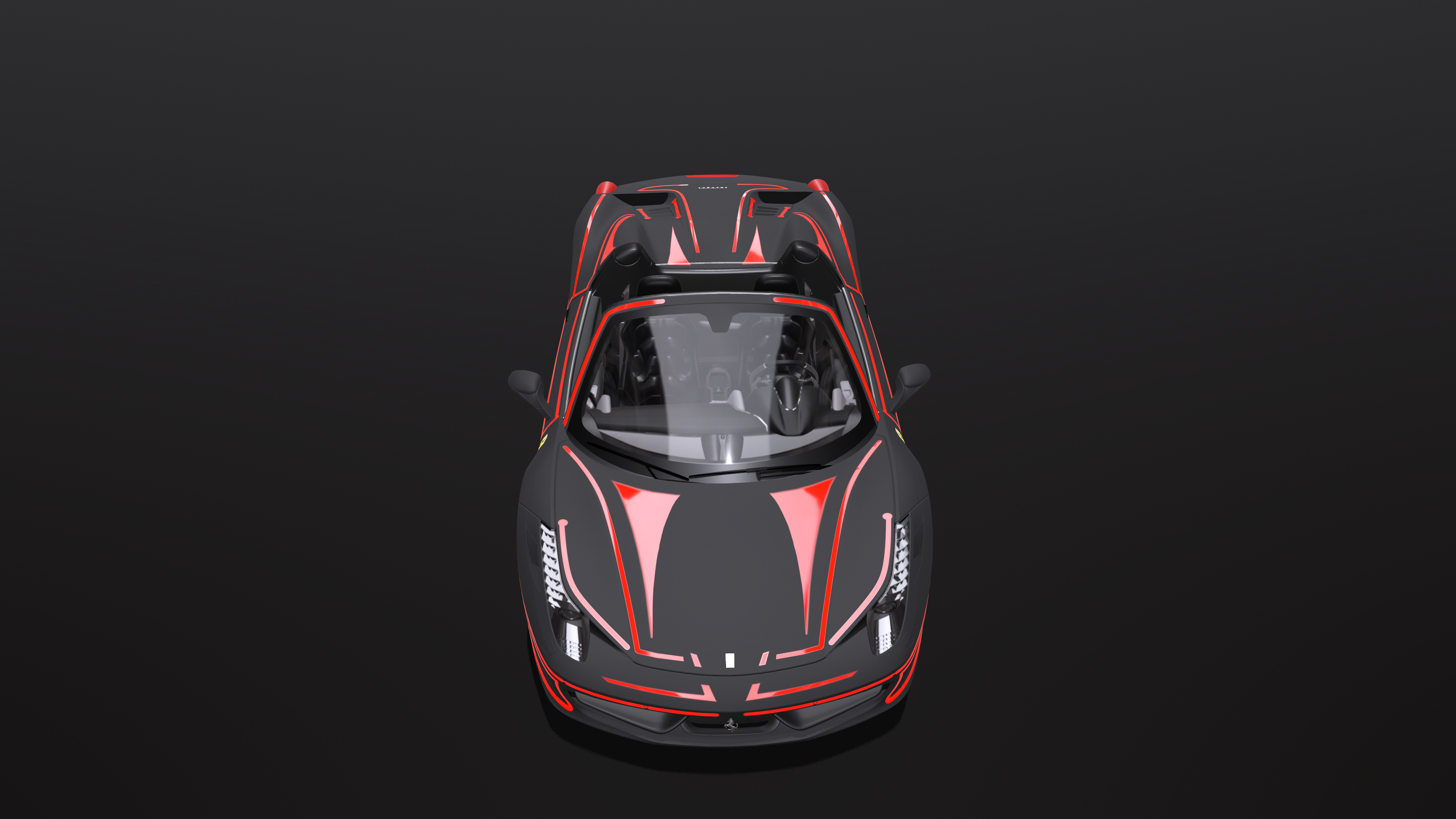 Araignée Ferrari dans Maya corona render image