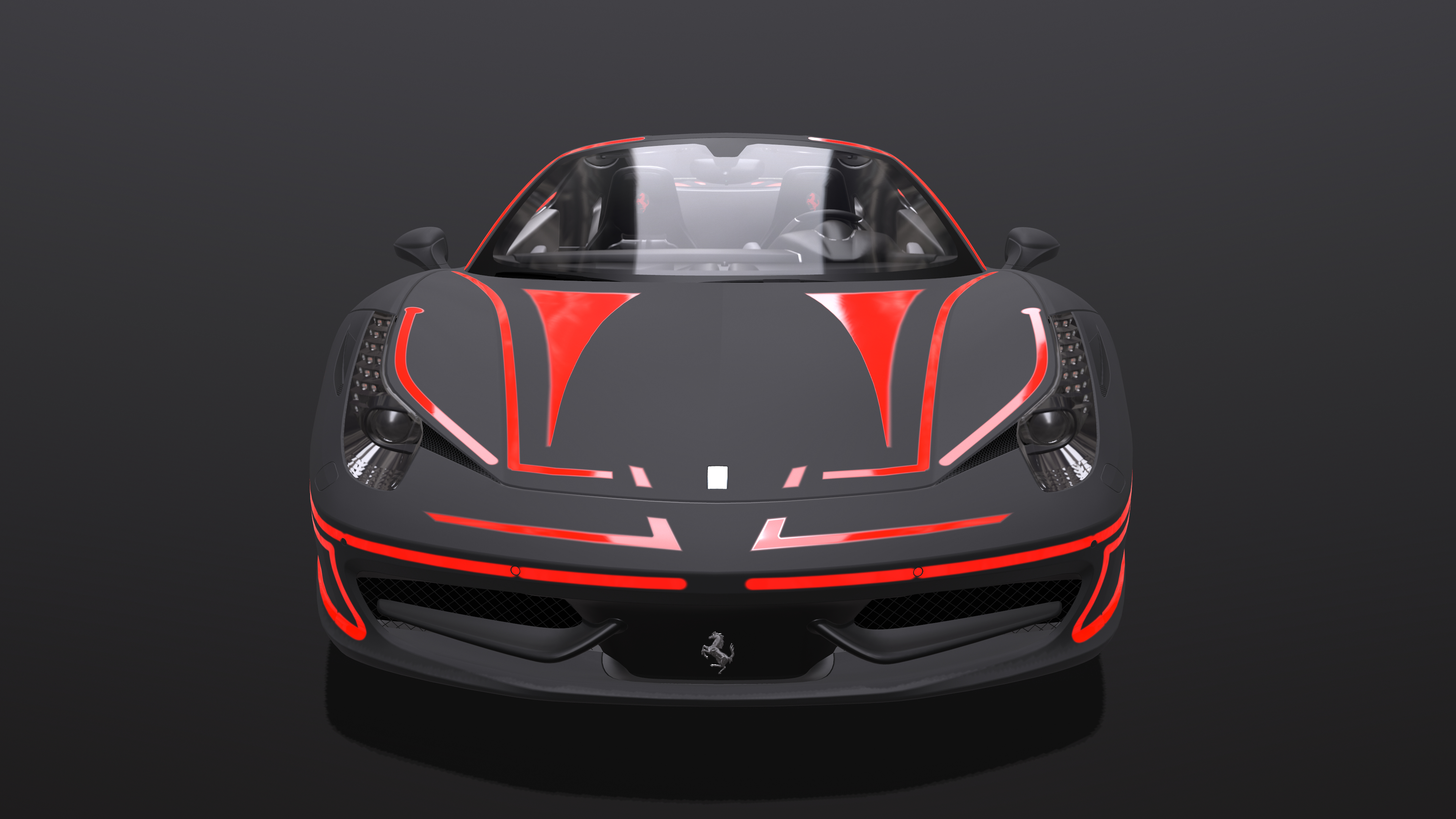 Araignée Ferrari dans Maya corona render image