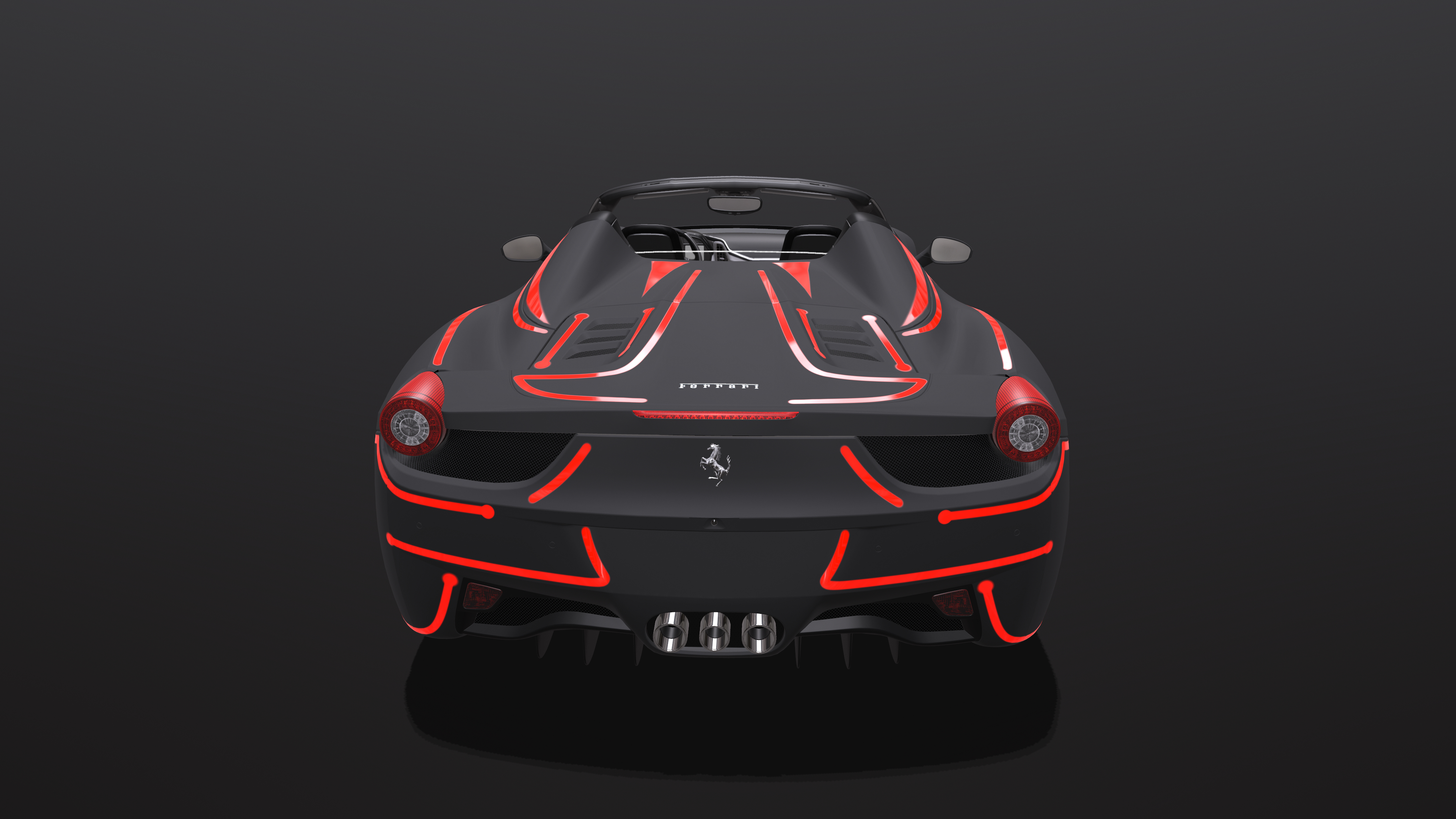 Araignée Ferrari dans Maya corona render image