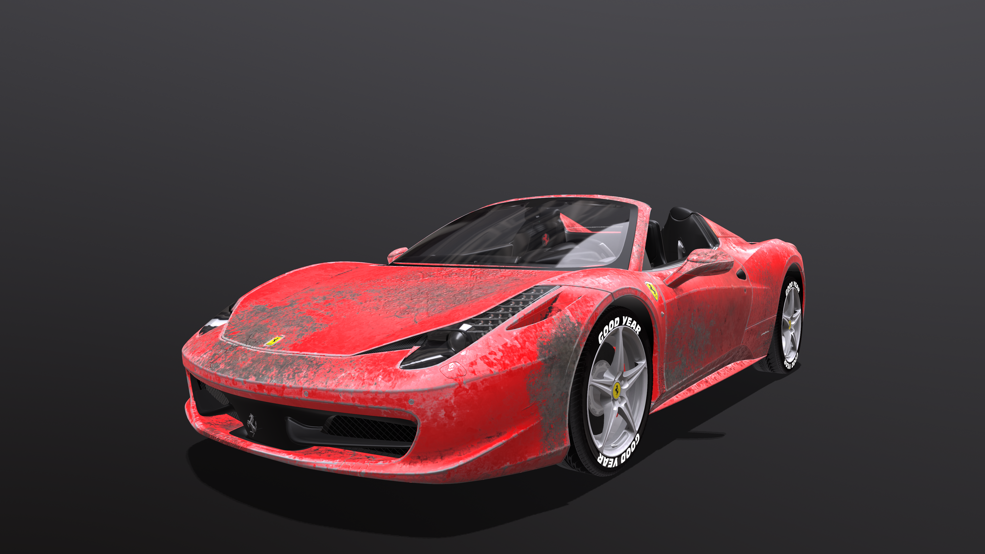 Araignée Ferrari dans Maya corona render image