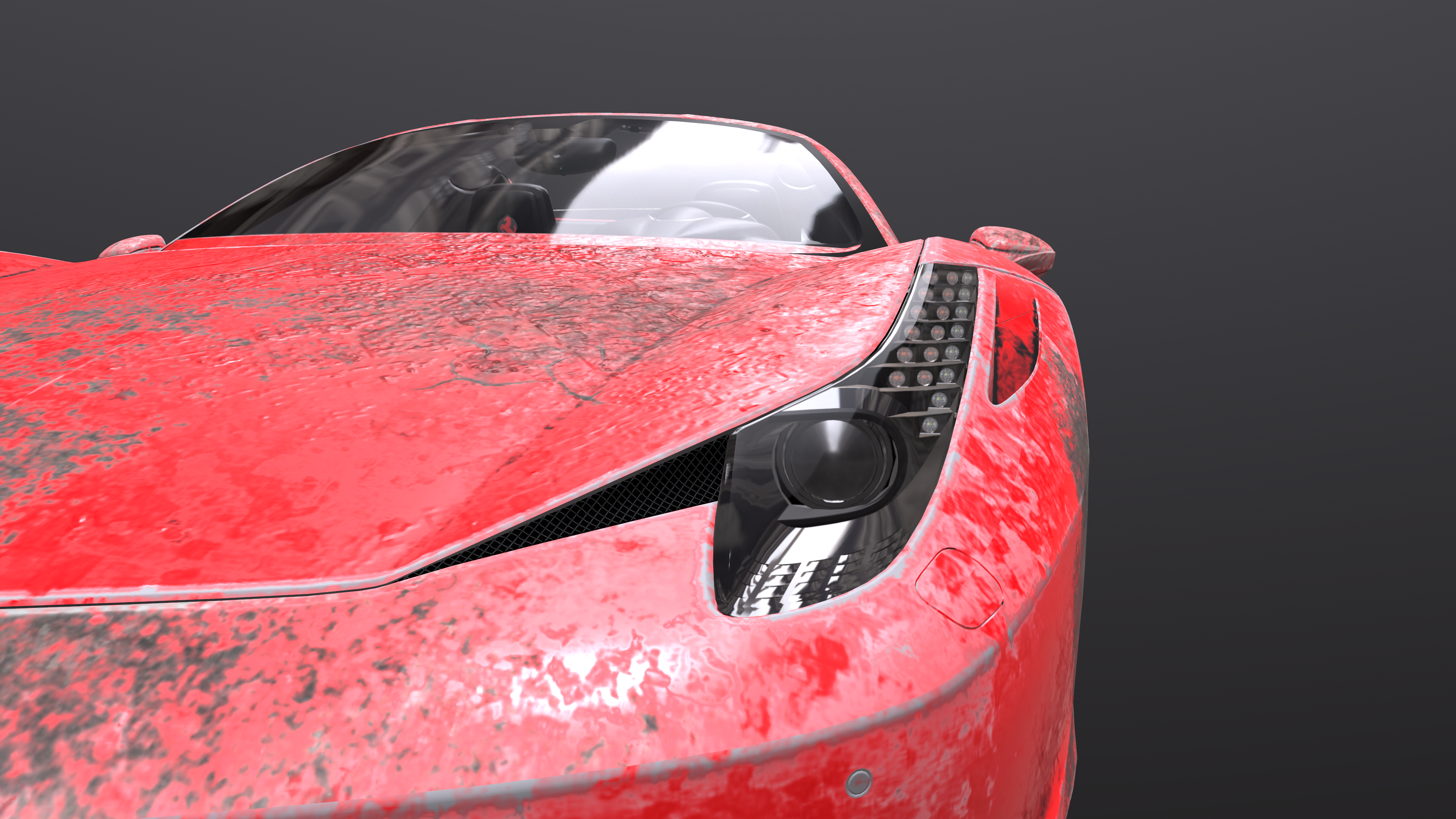 Araignée Ferrari dans Maya corona render image