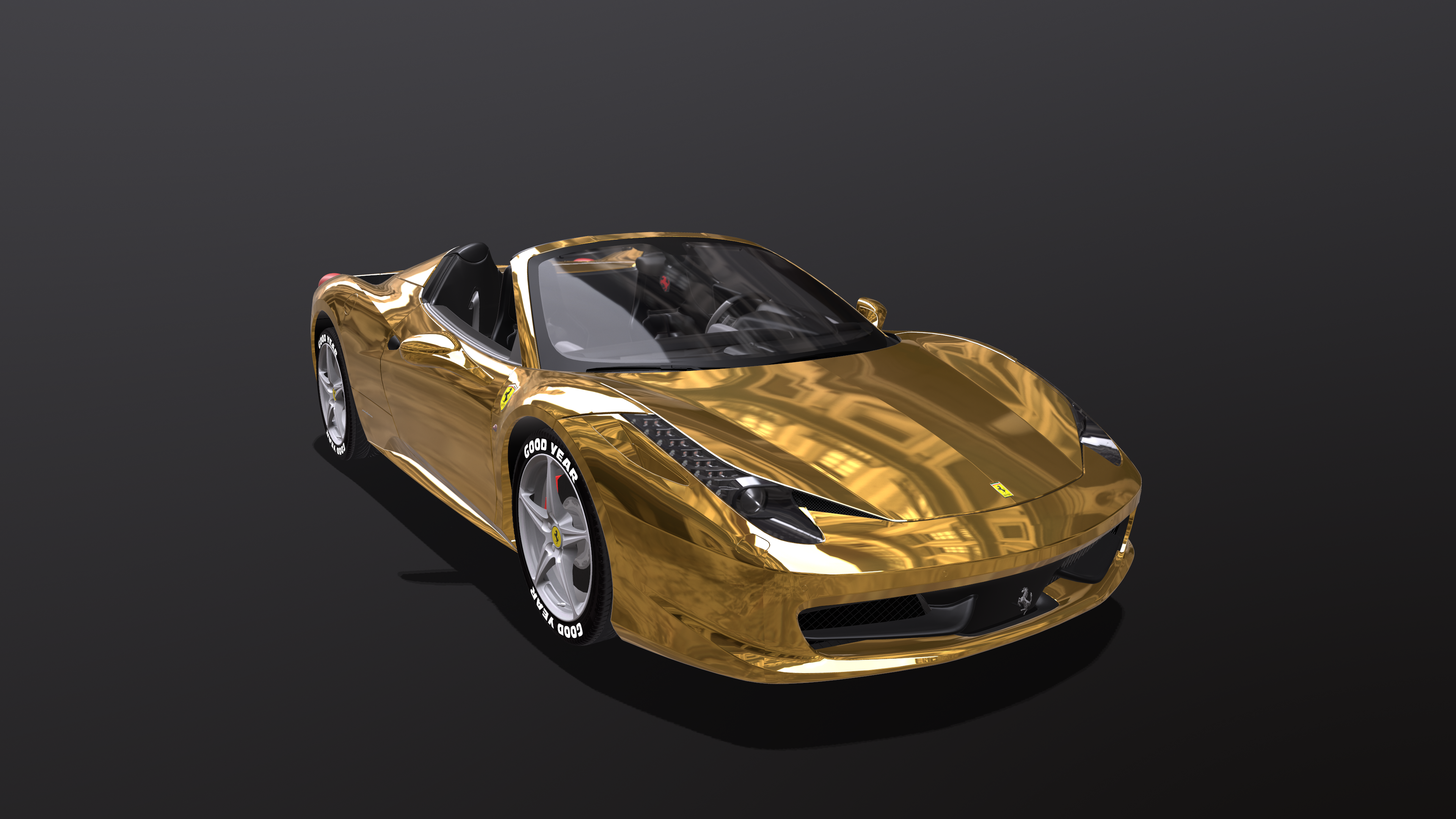 Araignée Ferrari dans Maya corona render image