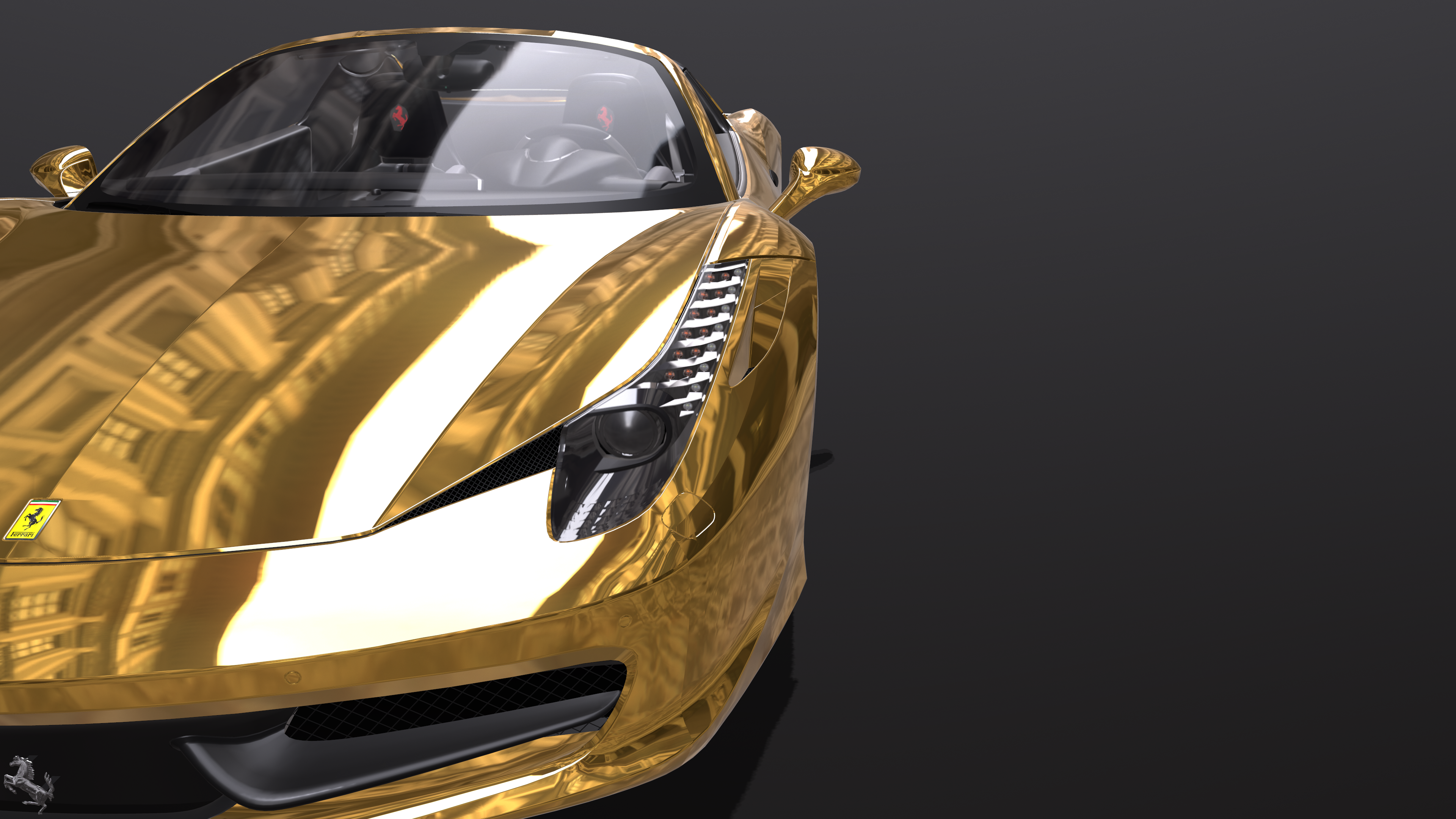 Araignée Ferrari dans Maya corona render image