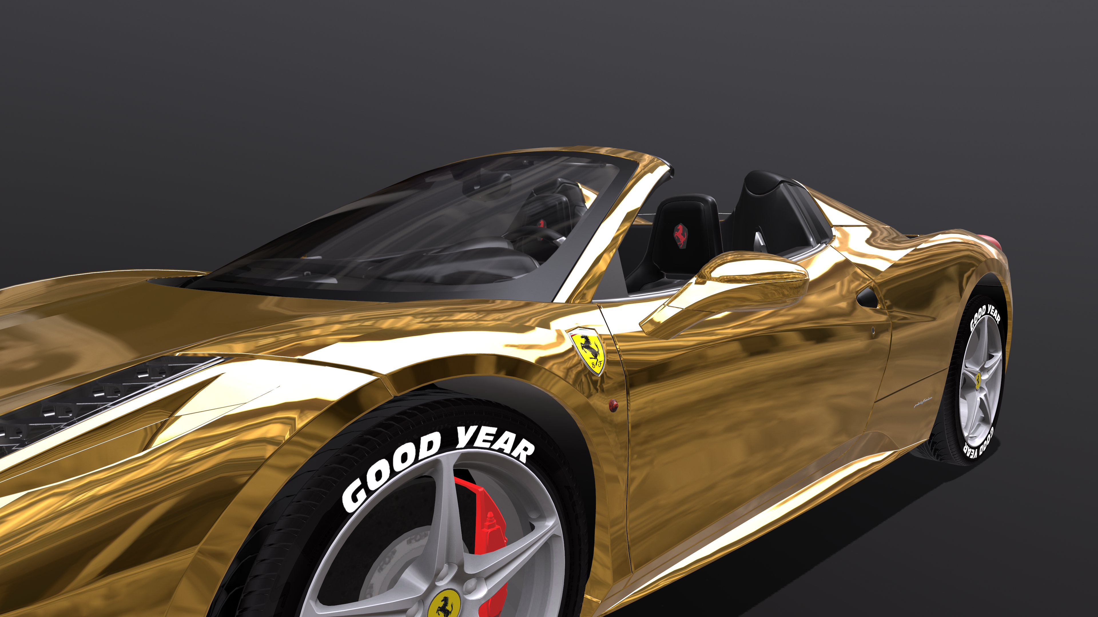 Araignée Ferrari dans Maya corona render image