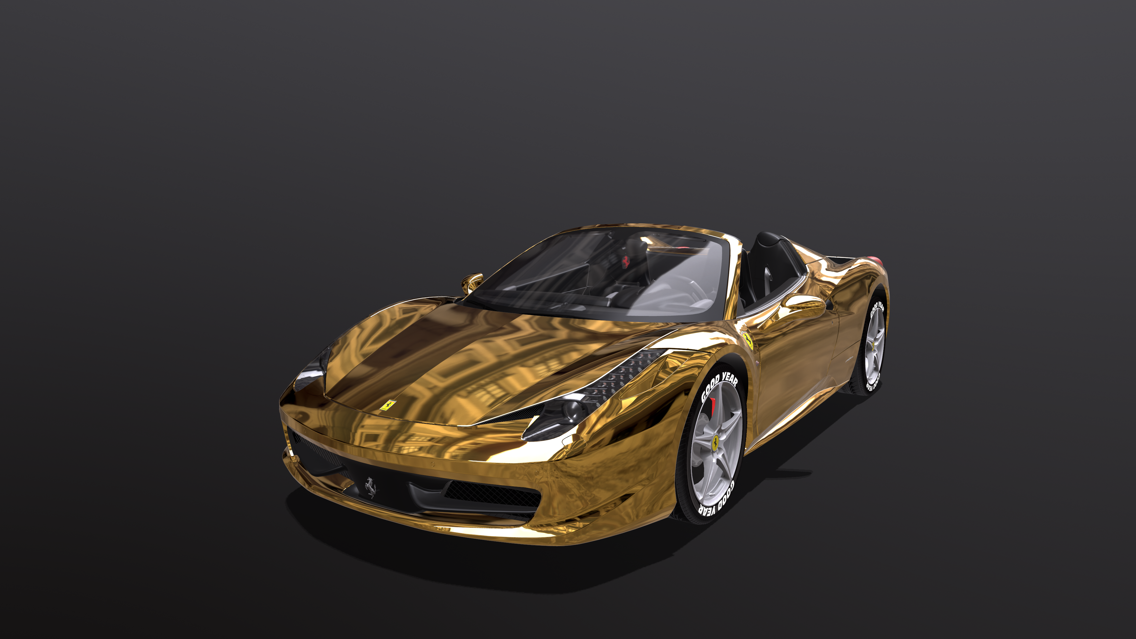 Araignée Ferrari dans Maya corona render image