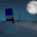 Bonhomme de neige au clair de lune