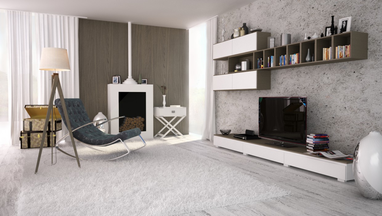 Living room in 3d max vray image