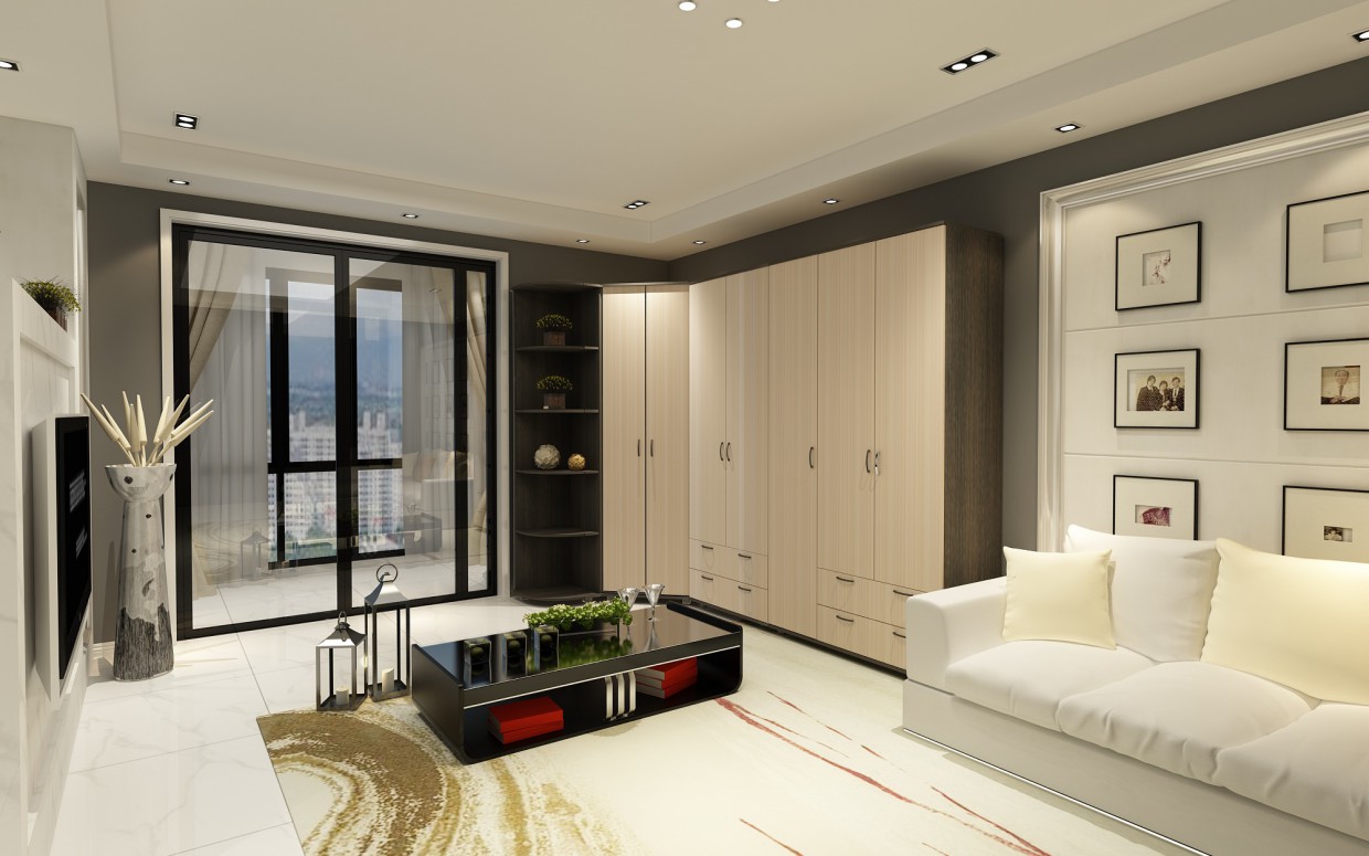 imagen de pasillo interior en 3d max vray 2.0