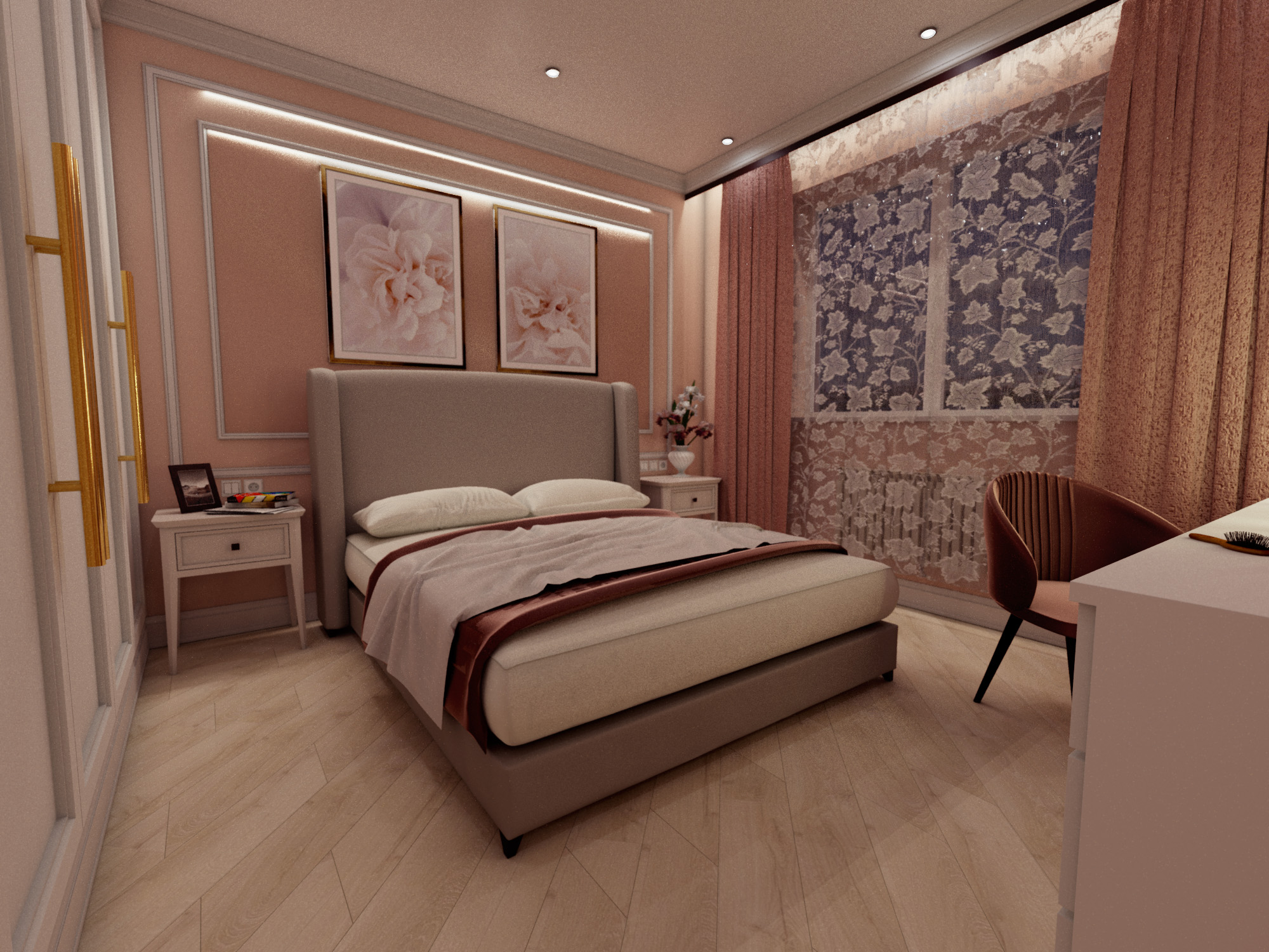 INTÉRIEUR DE LA CHAMBRE 002 dans 3d max corona render image